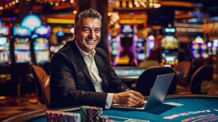 Layar permainan Microgaming di ratu slot menampilkan mode demo, pengaturan taruhan, dan riwayat permainan